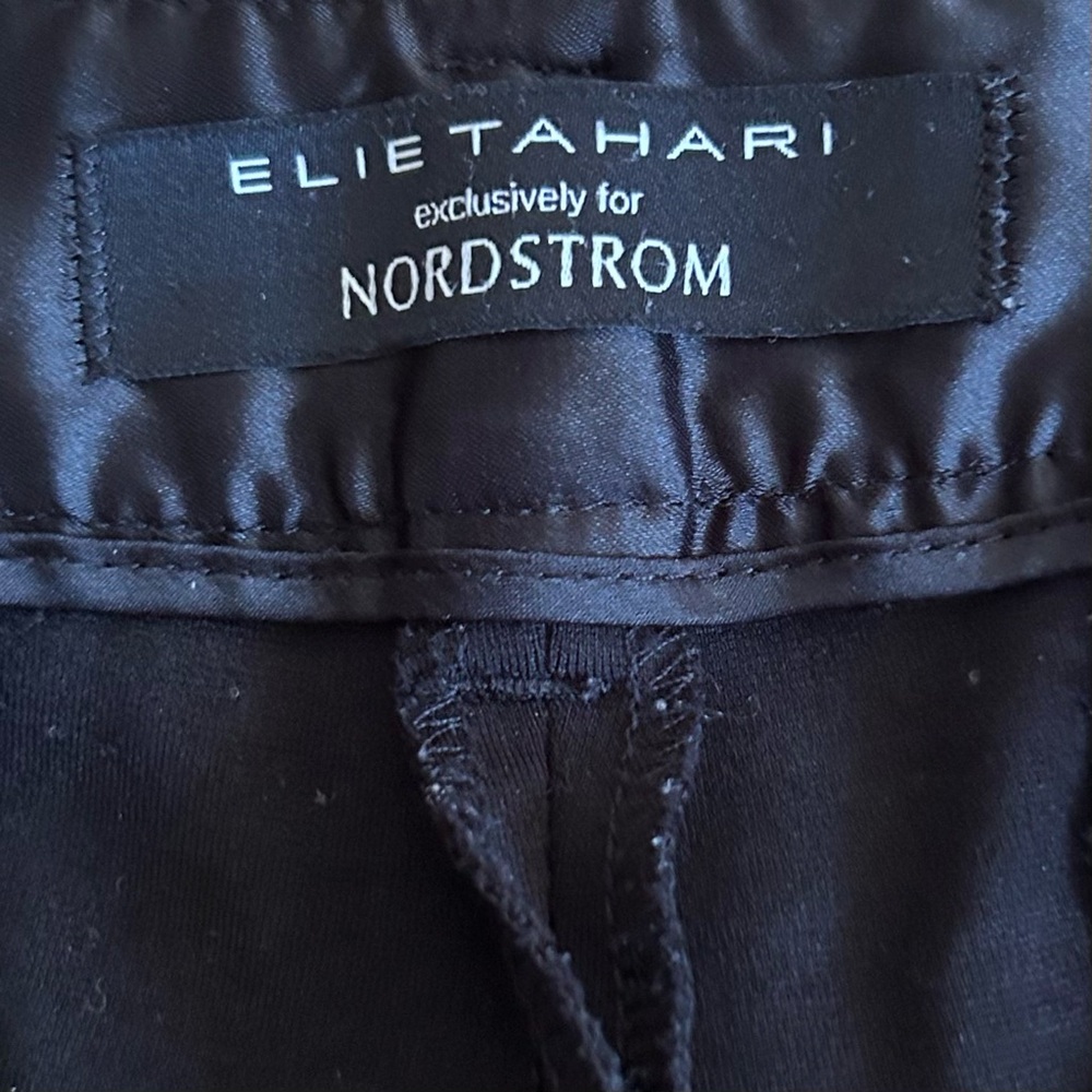 Elie Tahari Nordstrom Exclusive Black Cropped Skinny Ankle Trousers Pants sz 12 - Picture 6 of 10
